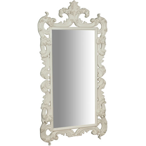 Specchio da parete bianco 203x100x7 cm Specchio grande da parete Specchio da parete lungo Specchio camera da letto Shabby