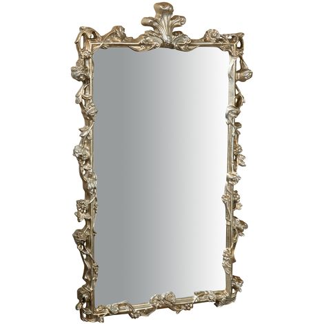 Specchio da parete camera da letto 98x59 cm Specchio shabby chic argento Specchio parete per la casa