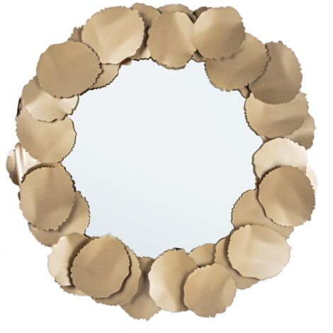 Specchio da parete con cornice in acciaio "Eldora" Ø 78x5 cm