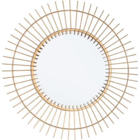 Specchio da parete con cornice in acciaio "Oralie" Ø 60x2.5 cm