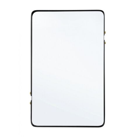 Specchio da parete con cornice in acciaio "Zena" -52 X 82 cm