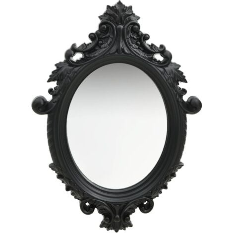 Specchio da Parete con cornice ornamentale Stile Castello 56x76 cm vari colori colore : NERO