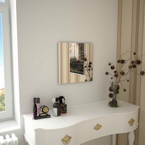Specchio Rotondo Da Appendere AIFUSI 25x25 Cm, Cornice In Ottone E Catena, Stile Nordico, Per Bagno O Trucco