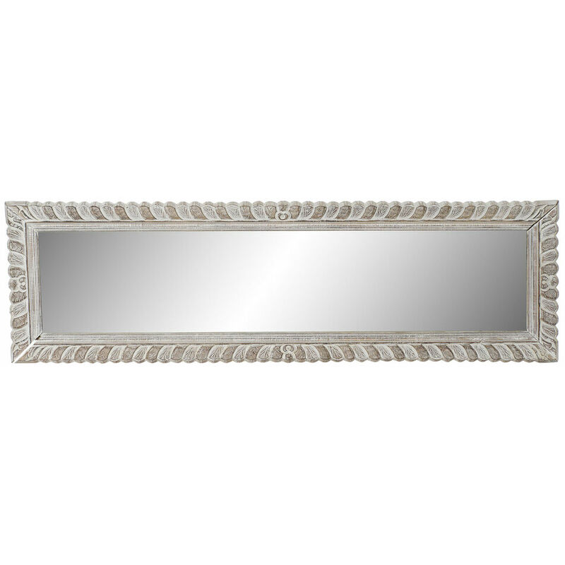 Image of Specchio da parete Dkd Home Decor 8424001849895 Bianco Naturale Cristallo Legno di mango Legno mdf Indiano Decapaggio 178 x 6 x