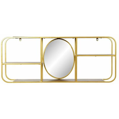 Specchio da parete DKD Home Decor Marrone Dorato 100 x 18 x 40 cm