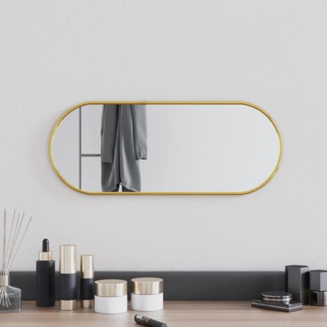 Specchio da Parete Dorato 50x20 cm Ovale vidaXL