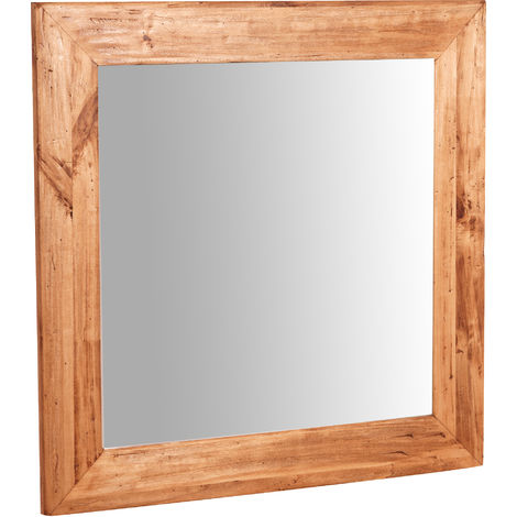 Specchio rettangolare da parete con cornice in legno Tiziano