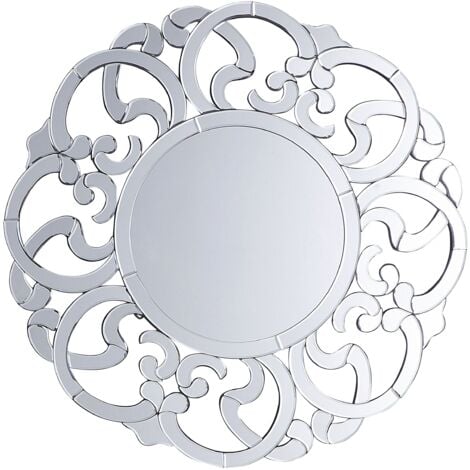 Specchio da parete in argento ø70 cm Mornaix
