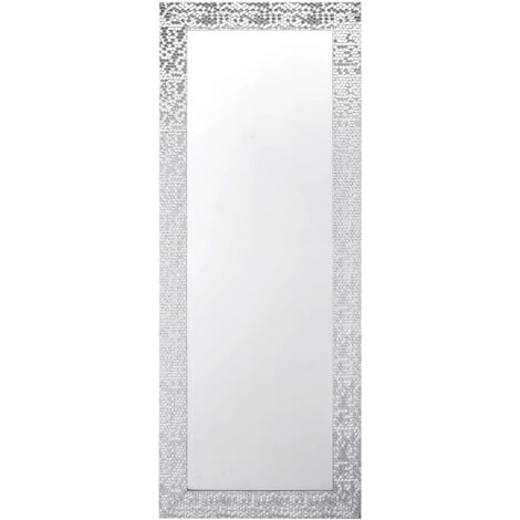 Specchio da parete in color argento 50 x 130 cm Marans