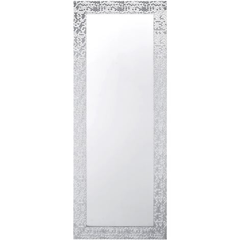 Specchio da parete in color argento 50 x 130 cm Marans - Argento