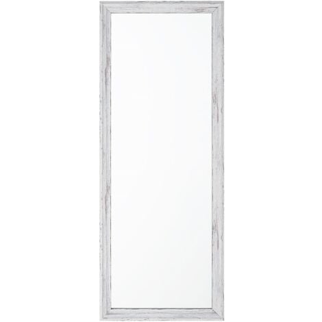 Specchio Lungo Da Parete Moderno.Specchio Da Parete In Colore Bianco 50 X 130 Cm Benon 110389