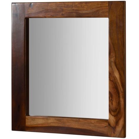 Specchio da parete in legno di palissandro 60x3x65 laccato noce TORONTO 314