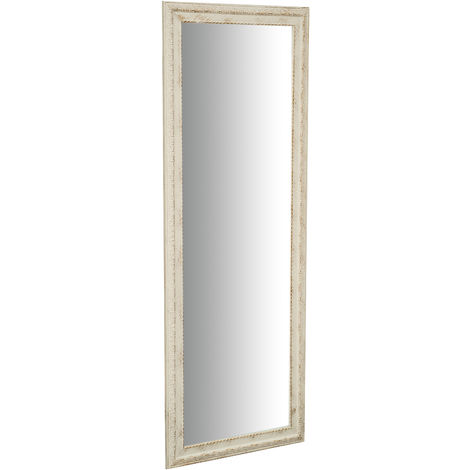 Specchio da terra camera da letto 164x44x4 cm Specchio grande da terra in  legno Bianco Specchio lungo