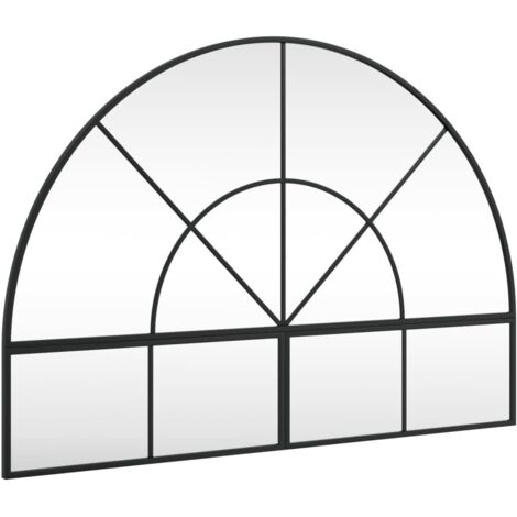 Specchio da Parete Nero 100x70 cm Arco in Ferro vidaXL76320