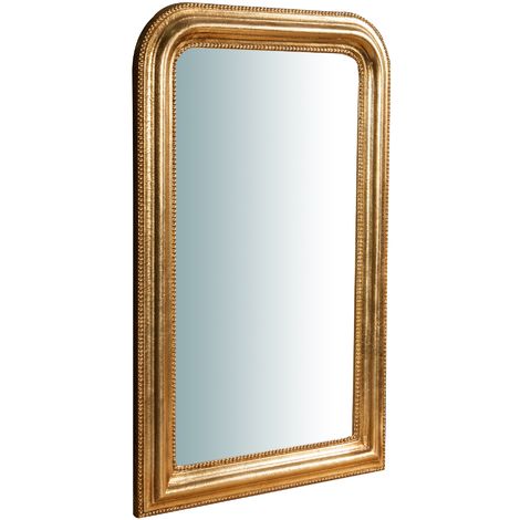 specchio con cornice in legno dorata 50x70