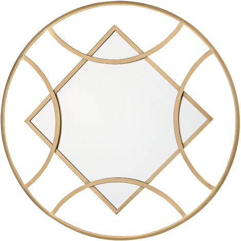 Specchio da parete rotondo color oro TANNA - oro