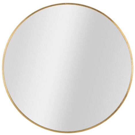 Specchio da parete rotondo cornice dorata per bagni e camere da letto