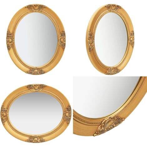 Specchio da Parete Stile Barocco 50x60 cm Oro - Specchio barocco - Specchio oro