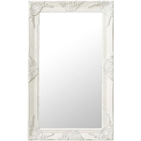 Specchio da Parete Stile Barocco 50x70 cm Nero   - Nero