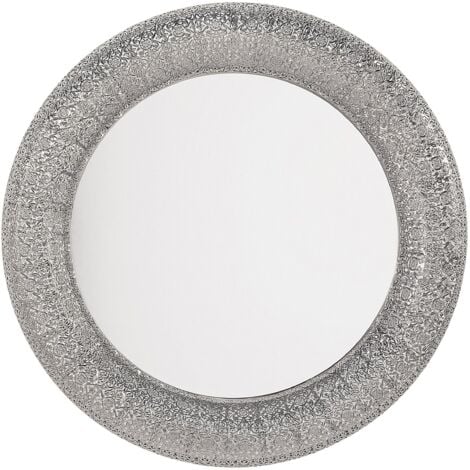Specchio da parete tondo ø80 cm color argento Channay