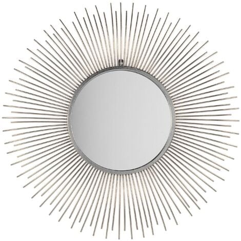 Specchio da parete tondo ø80 cm in color argento Cilly