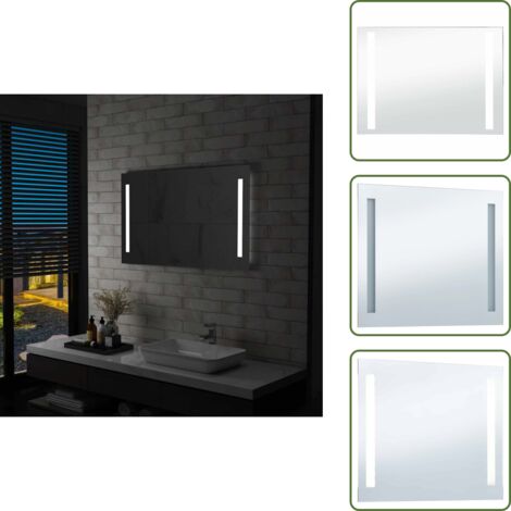 Specchio da parete - vidaXL Specchio da Parete a LED per Bagno 100x60 cm - Illuminazione LED