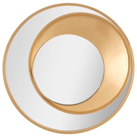 Specchio da parete vortice in ferro color oro per bagni e camere da letto