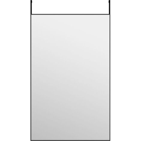 Specchio da Porta Nero 50x80 cm in Vetro e Alluminio vidaXL