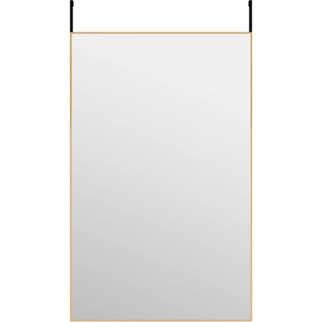Specchio da Porta Oro 50x80 cm in Vetro e Alluminio vidaXL