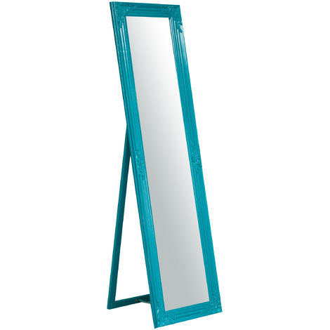 Specchio da terra 164x44x3 cm Made in Italy Specchio lungo con cornice blu Specchio da terra camera da letto Specchio shabby