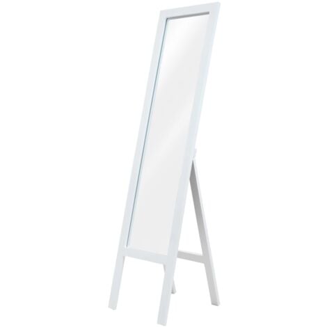 specchio da terra bellahome con cornice bianca, 33x150 cm