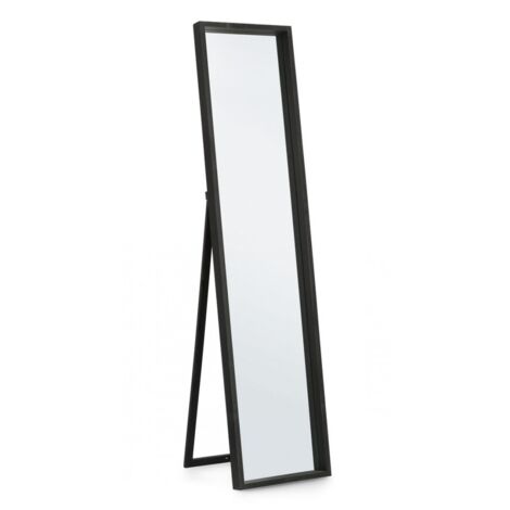 Specchio da terra con cornice in legno "Tiziano" -Nero / 40 X 170