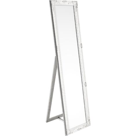 Specchio da Terra Legno Bianco Rustico Interno 40x160 cm - HALL