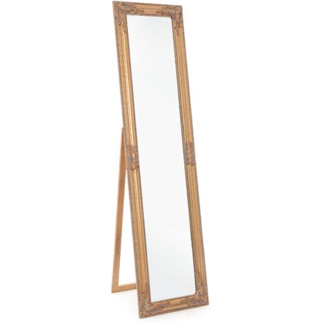 Specchio da Terra Legno Oro Classico da Interno 40x160 - HALL