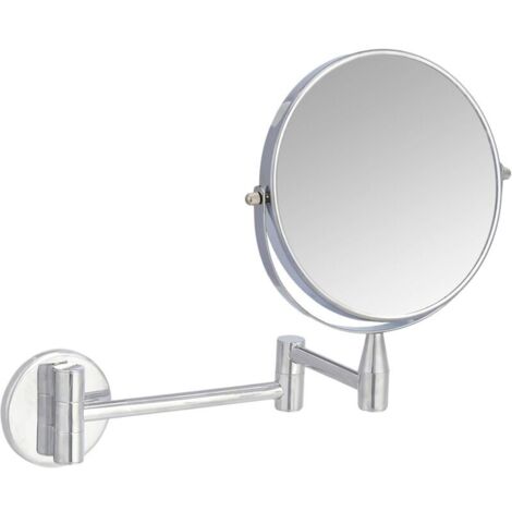 Specchio da toeletta da parete, ingrandimento 1x / 5x, cromato