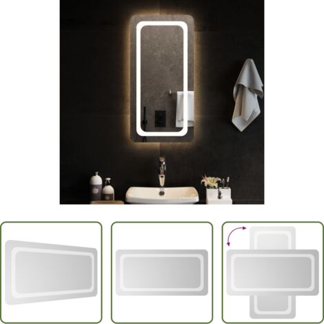 Specchio da trucco -  Specchio da Bagno con Luci LED 40x80cm