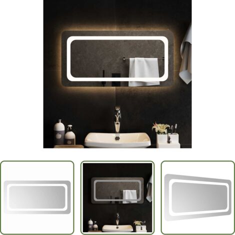 Specchio da trucco -  Specchio da Bagno con Luci LED 80x40 cm
