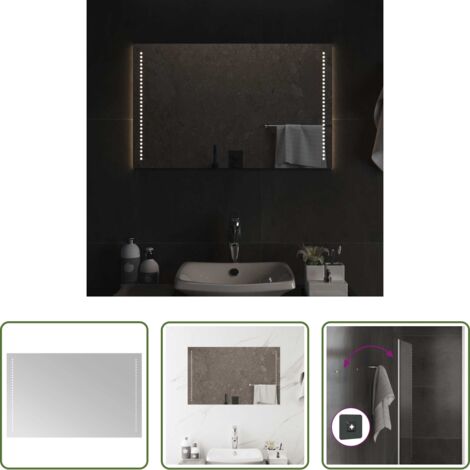 Specchio da trucco -  Specchio da Bagno con Luci LED 80x50 cm