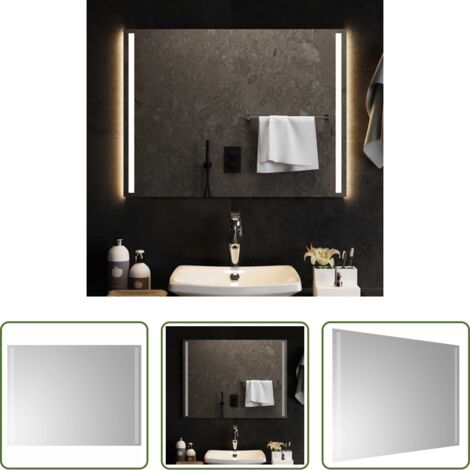 Specchio da trucco -  Specchio da Bagno con Luci LED 80x60 cm