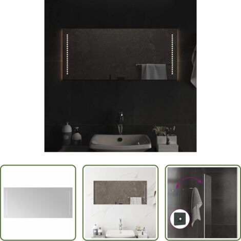 Specchio da trucco -  Specchio da Bagno con Luci LED 90x40 cm