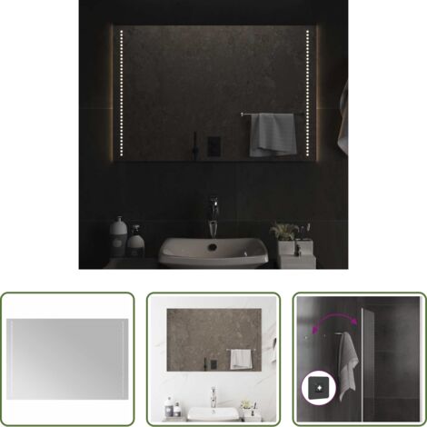 Specchio da trucco -  Specchio da Bagno con Luci LED 90x60 cm