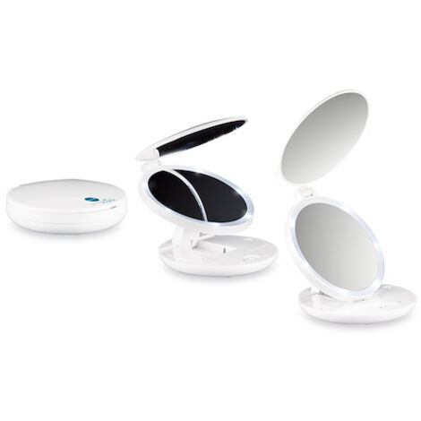Specchio da viaggio Macom 218 mini a batteria con luce led [218]