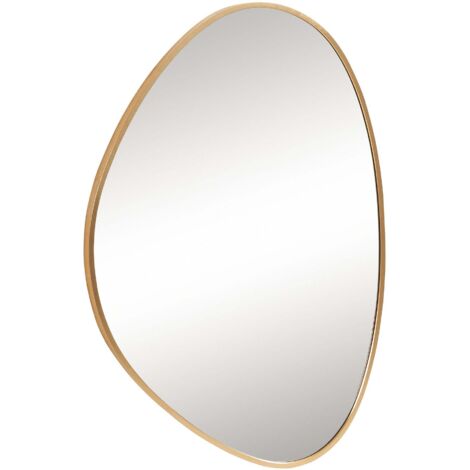 Specchio decorativo moderno da parete 75 x 53 cm oro 030010181