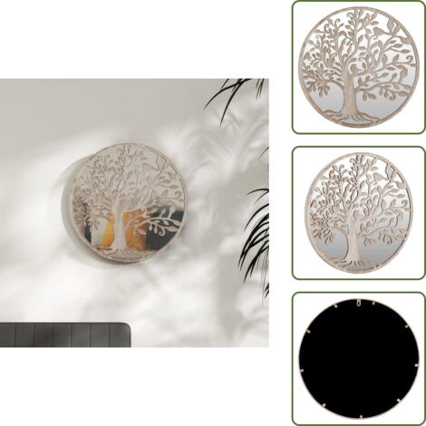 Specchio decorativo - vidaXL Specchio Sabbia 40x2,5 cm Rotondo in Ferro per Uso Interno - Specchio rotondo
