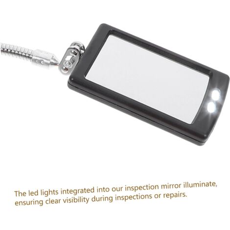 Specchio di ispezione a LED sotto lo strumento di ispezione dell'auto Specchio di ispezione per meccanico Specchio di ispezione con luce Specchio meccanico Specchio pieghevole Strumenti in acciaio ino