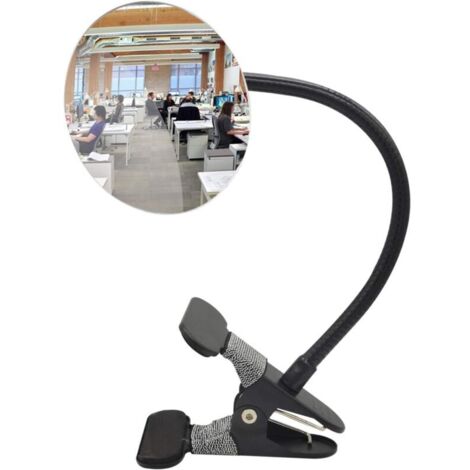 Specchio di sicurezza con clip, specchio di sicurezza convesso per la sicurezza personale e d'ufficio, monitor retrovisori o ovunque (3,35", rotondo)