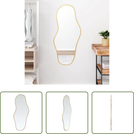 Specchio dorato -  Specchio da Parete Dorato 100x45 cm