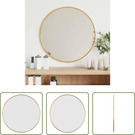 Specchio dorato -  Specchio da Parete Dorato Ø 40 cm Rotondo