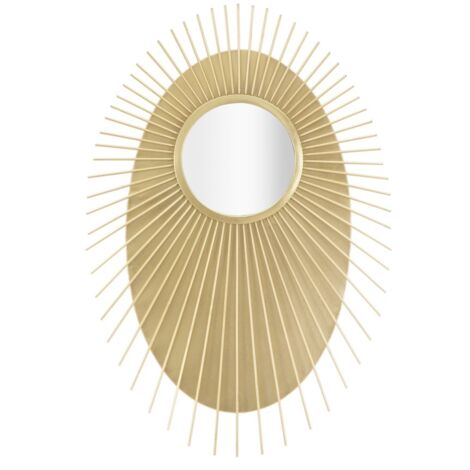 Specchio Eye Glam 75x8x110,5 cm in Ferro e MDF Oro