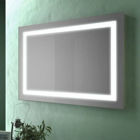 Specchio Filo lucido 80x60 cm con cornice a LED  Specchio ed antifog